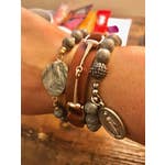 Load image into Gallery viewer, Vegan Leather Horse Bit Bracelet
